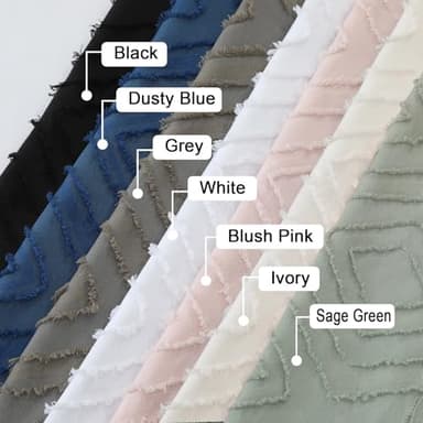 Chyhomenyc Diamo Grey Shower Curtains - Geom Tufted Textured Heavy Duty Thick Fabric Shower Curtains, 280G/M Luxury Weighted Cloth Bath Curtain Set with 12 Plastic Hooks, 72" W x 72" L - Image 5