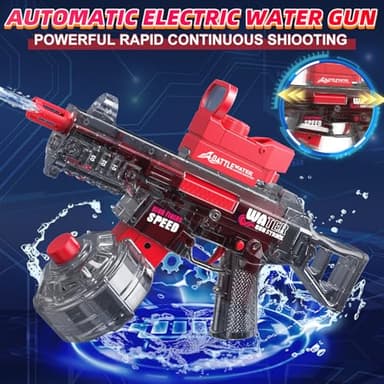 maysida Electric Water Gun Toy for Adults, High Powered Auto Squirt Gun with Super Long Range 32-36 FT, 500CC+ Large-Capacity Water Tank, Summer Outdoor Swimming Pool Water Gun for Adult Boy Girl(Red) - Image 2