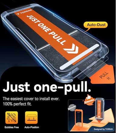 TORRAS Uncrackable 9H+ for iPhone 16 Pro Max Privacy Screen Protector [ 12FT Military-Grade Anti Shatter] [Top 25° Anti Spy, Data Protection] Full Coverage Tempered Glass, 2-Pack 6.9" - Image 5