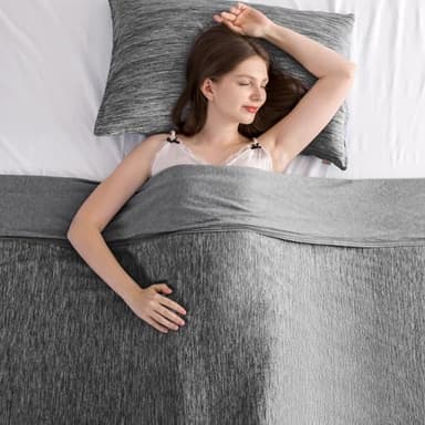 Elegear Revolutionary Cooling Blanket Twin, Absorbs Heat to Keep Body Cool for Night Sweats, Arc-Chill3.0 Cool Fiber Q-Max>0.5 for Hot Sleepers, Lightweight Summer Cold Blankets for Sleeping 59" x 79" - Image 1