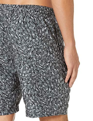 Amazon Essentials Men's 9" Swim Trunks with Mesh Lining, Pockets, Drawstring Closure, Charcoal Graphic Marks, Small - Image 4