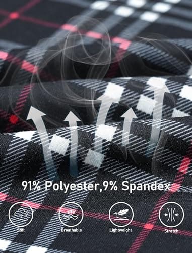 MoFiz Men's Pajama Sleep Lounge Pants Mens Sleepwear Lightweight Pjs Bottoms Comfort Plaid Sleeping Pants H-3Pack Medium - Image 2