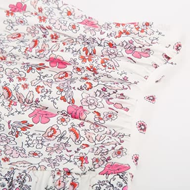 GRACE KARIN Women Strapless Casual Loose Ruched Long Maxi Dress with Pockets Pink Floral - Image 5