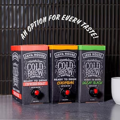 Java House Cold Brew Coffee on Tap – Premium 100% Arabica Medium Roast – Smooth Colombian Flavor with Chocolate & Caramel Notes – 1 Gallon Box (16 Servings) – Ready to Drink, No Brewing Required, Fridge-Friendly - Image 8