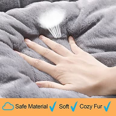 Dog Beds Crate Pad for Medium Dogs Fit Metal Dog Kennel,Ultra Soft Puppy Bed Washable & Anti-Slip Kennel Pad for Dogs Cozy Sleeping Mat,Gray 30inch - Image 4