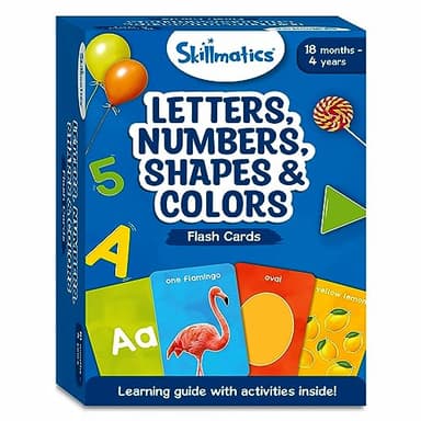 Skillmatics Thick Flash Cards for Toddlers - Letters, Numbers, Shapes & Colors, Montessori Toys, Preschool Learning Activities, Learning Aids, Gifts for Kids Ages 1, 2, 3, 4 Years - Image 8