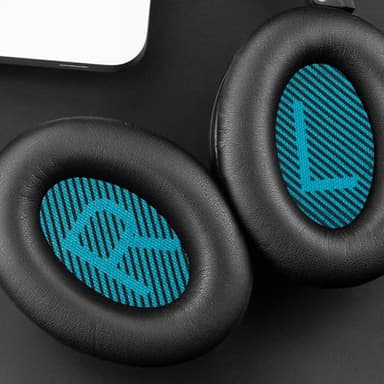 SoloWIT Protein Leather Earpads Cushions for Bose Headphones, Replacement Ear Pads for Bose QuietComfort 15 QC15 QC25 QC2 QC35/Ae2 Ae2i Ae2w/SoundTrue & SoundLink Around-Ear Series - Black&Blue - Image 9