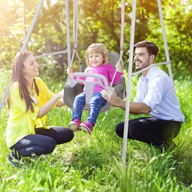 Taleco Gear 2 in 1 Toddler Swing ＆ Jumper, Swing Set for Indoor/Outdoor, Baby Jumpers and Bouncers, Easy to Assemble & Store, Suitable for Children 6 Months and Older（Black） - Image 2