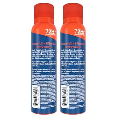 Mando Whole Body Deodorant For Men - Invisible Spray Deodorant - 72 Hour Odor Control - Low Irritation Formula - Aluminum Free, Benzene Free - 3.6 ounce Cans (Pack of 2) - Pro Sport - Image 8