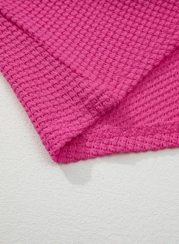 Dokotoo Spring Tops for Women Trendy V Neck Waffle Knit Tshirts Shirts for Women 2025 Fashion Summer Blouses Dressy Casual Cute Tops Womens Cruise Outfits Clothes Clothing - Image 6