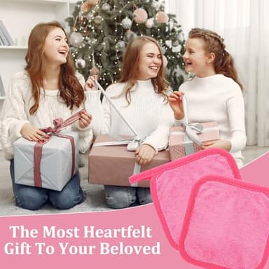 Puomue Makeup Remover Cloth 12 Pack, Ultra Soft and Reusable Microfiber Makeup Remover Towels for All Skin Types, Perfect Face Towels for Women, 6 Inch X 6 Inch, Multicolor - Image 6