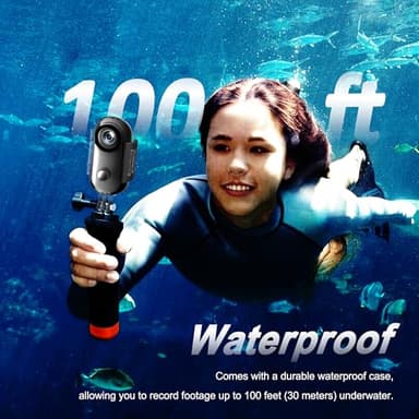 4K Mini Body Camera 128GB - Action Body Cam with Audio & Video- Thumb Hands Free Waterproof Recording Wearable Cameras - POV Worn Portable Personal Camcorder - for Work Travel Pet Walk Swim - Image 4