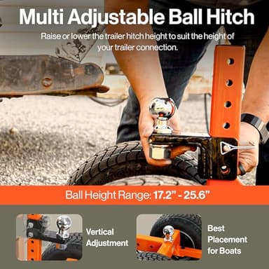 SuperHandy Electric Trailer Dolly – 24V 800W Heavy Duty Motor, Adjustable Thumb Throttle, Reverse/Drive Switch (6 Wheel, 7500 lb) - Image 8