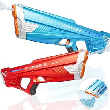 Funwee 2 Pack Electric Water Guns for Adults Kids, Powerful Automatic Squirt Gun, High Powered Shooting 100+ Blasts, Strongest Auto Water Blaster, Long Range, Pool Water Toy Outdoor Game - Image 1