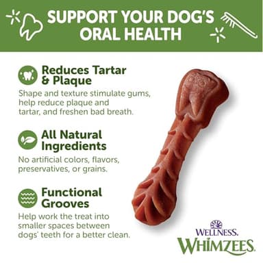 WHIMZEES Wellness Daily Brushzees Dog Dental Treats, Natural Chews, Extra Small Size Stick, (28 Count) - Image 5