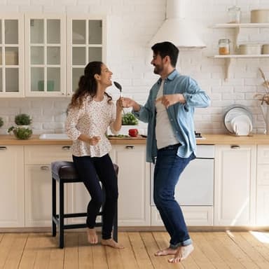Sweetcrispy Bar Stools Set of 2, 24 Inch Counter Height Stools, PU Leather Upholstered Bar Chairs with Footrest, Modern Bar Stools for Kitchen Island, Dining, Living Room, Brown - Image 5