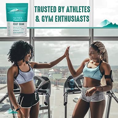 Epsom Salt Tea Tree Foot Soak-Toenail Repair, Softens Thick Calluses & Corns, Stubborn Foot Odor, Athletes Foot Burning & Itching, Damaged Discolored Nails: Purely Northwest USA 16 ounces/1Lb - Image 3