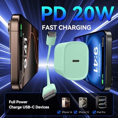 Phone 17 16 15 Pro Charger Fast Charging, 20W USB C Fast Charger Block with 12FT Long Type C Chargers Fast Charging Cable Cord for Phone 17/17 Pro/17 Pro Max/Air/16 Pro Max/16 Pro/15Pro Max/Pro, S24 - Image 6