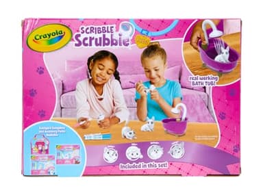 Crayola Scribble Scrubbies Tub Set (4 Pets), Holiday for Kids, Washable Pet Care Toy, Coloring Animal Craft, Stocking Stuffer Toys for Girls & Boys, 3+ - Image 9
