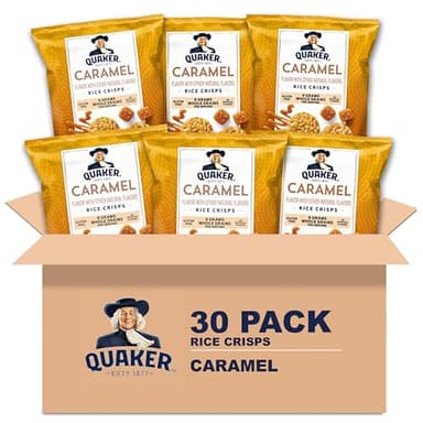Quaker Rice Crisps, Gluten Free, Caramel, 0.91 Oz, 30 Count - Image 1