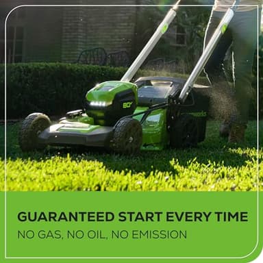 Greenworks 80V 21" Self-Propelled Lawn Mower (Gen 2), 8.0Ah Battery - Image 4