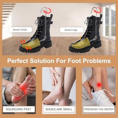 UHIAGREE Boot Stretchers for Cowboy Boots, Adjustable Boot Stretcher for Women Men Thick High Instep & Wide Feet (For Women's 9-14, Men's 8-13) - Image 5