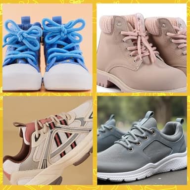 LUOFMISS Round Shoe Laces for Sneakers,2 Pairs Solid Color Shoelaces for Boots and Athletic Shoes - Image 6