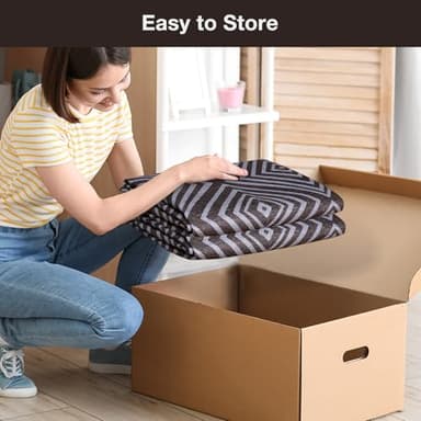 Blue&Black Checkered Diamond-Pattern Computer Chair Mat for Hardwood, 50" x 60"Office Mat for Hardwood Floor with Non-Slip Back, HeavyDuty Office Chair Rug for Hardfloor,LowPlie Carpet Floor Protector - Image 5