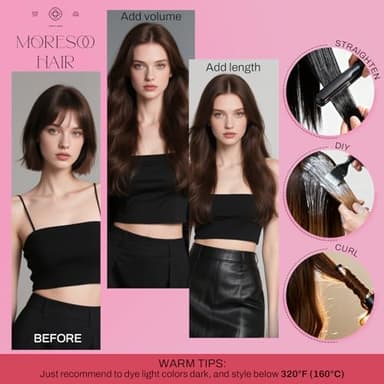 Moresoo Tape in Highlighted Hair Extensions Real Human Hair Ash Blonde Mix with Bleach Blonde Tape in Extensions Human Hair 20 Inch #P18/613 20pcs 50g - Image 6