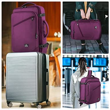 MATEIN Travel Backpack for Women, Expandable Flight Approved Carry on Backpack, Water Resistant Lightweight Suitcase, Large Business Weekender Daypack, Gift for Traveler, Purple - Image 7