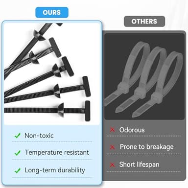 100 Pcs Nylon Universal Cable Tie Buckle - New Multifunctional Nylon Zip Ties With Pin & Button Design Plastic Cable Ties Tool Fasteners Car Body UV Resistant Zipties for Car Daily Repair Bumper Clips - Image 3