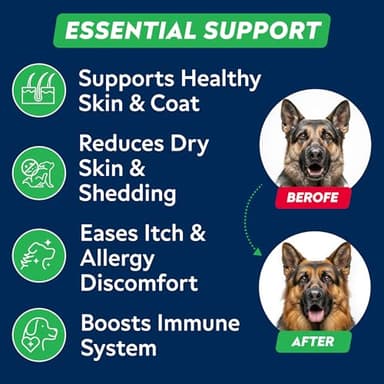StrellaLab Fish Oil Omega 3 Treats for Dogs (180 Treats) - Allergy & Itch Relief - Skin & Coat Supplement - Joint Health - Wild Alaskan Salmon Oil - Shedding, Itchy Skin Relief - Omega 3 6 9 - EPA&DHA - Image 2