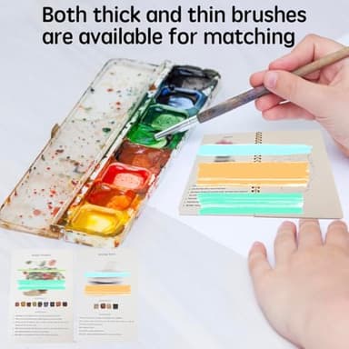 Watercolor Workbook,16 Spiral-Bound Pages Dispersed for Beginners, Arts Crafts Supplies Gift Suitable for All Watercolor Enthusiasts (Tree Without Palette) - Image 4