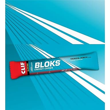 CLIF BLOKS - Tropical Punch Flavor with Caffeine - Energy Chews - Non-GMO - Plant Based - Fast Fuel for Cycling and Running - Quick Carbohydrates and Electrolytes - 2.12 oz. (18 Count) - Image 14