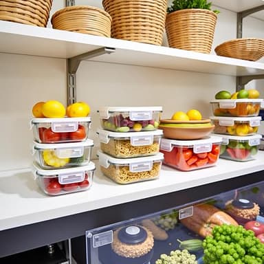 R.repad yay Square Glass Food Storage Containers, Small Square Storage Containers With Airtight Lids, 2Cup Glass Meal Prep Bowls, Leak-proof lunch Bowls, Dishwasher Microwave Freezer Safe -(White) - Image 6