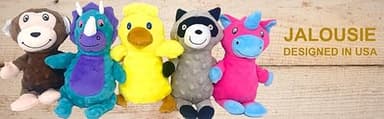 Jalousie Multipack Dog Squeaky Toys Strong Almost Indestructible, with Added Liner for Longer Play Dog Chew Toys (Medium Breeds - 5 Pack Dotted) - Image 7