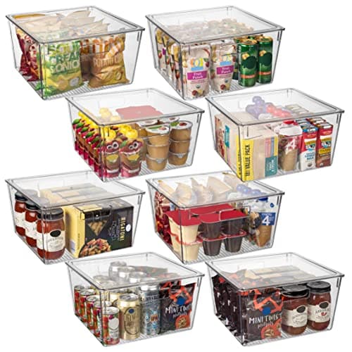 CLEARSPACE Plastic Storage Bins with Lids XL – Perfect Kitchen Organization or Pantry Storage – Fridge Organizer, Pantry Organization and Storage Bins, Cabinet Organizers - Image 1