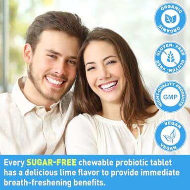 Oral Probiotics for Mouth Bad Breath for Adults 11 Billion CFU, Best Breath Oral Dental Probiotics for Teeth & Gums, Dry Mouth, Gum Restore, Fresh Breath, Chronic Halitosis & Gut Health, 60 Lozenges - Image 9