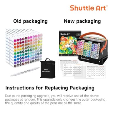 Shuttle Art 101 Colors Alcohol Markers, 100 Colors Dual Tip Art Marker Set Plus 1 Colorless Blender with Marker Case Perfect for Illustration Students Adult Coloring Sketching - Image 9