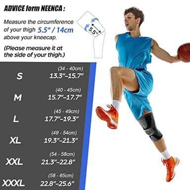 NEENCA Professional Knee Brace for Pain Relief, Medical Knee Compression Sleeve, Knee Support with Horizontal Knit Tech for Meniscus Tear, ACL, Arthritis, Joint Pain, Runner, Workout- FSA/HSA APPROVED - Image 5