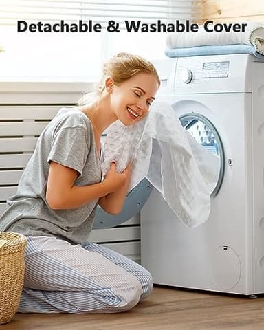 PERLECARE 3 Inch Firm Mattress Topper King Size, Cooling Gel-Infused & Bamboo Charcoal Memory Foam Bed Topper for Pressure Relief, High-Density Mattress Pad with Removable Cover, CertiPUR-US Certified - Image 5