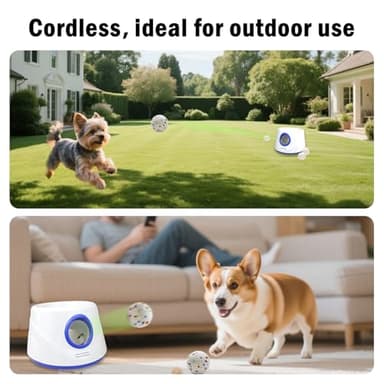 RERBIO Dog Ball Thrower Launcher, Automatic Ball Launcher for Dogs, 3 Adjustable Distance Settings, Indoor OutdoorInteractive Toy, with 3 2.3-inch Balls, Small/Medium Sized Dog Thrower - Image 6