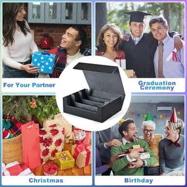 UAONO Card Storage Box for Trading Cards, 1800+ PU Leather Commander Card Deck Case, Magnetic Closure Card Holder Fits for Magic Game Cards (Black) - Image 6