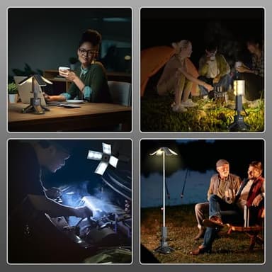 Clemas Telescopic Camping Lights Rechargeable 14000 mAh Led Multifunction Magnetic Lanterns Job Site Lighting Cordless Dimmable Camping Tent Lamp Portable Power Supply 6000LM IPX5 Waterproof - Image 4