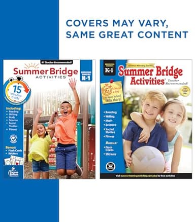Summer Bridge Activities Kindergarten to 1st Grade Workbooks, K-1 Activity Book With Math, Reading Comprehension, Science, Fitness, Social Studies, Writing Practice, and Flash Cards (Volume 2) - Image 3