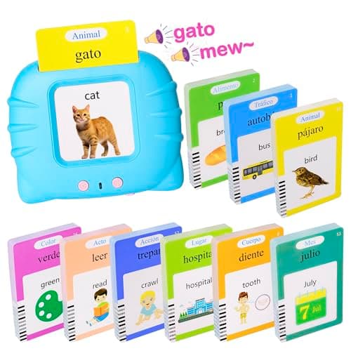 510 Spanish Flash Cards for Kids 2-4 Years,Pocket Speech for Toddlers,Autism Sensory Toys,Learning Montessori Toys,Speech Therapy Toys for Kids Toddlers - Image 1