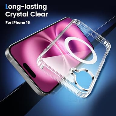Temdan for iPhone 16 Plus Case Clear, [Compatible with Magsafe][Anti-Yellowing][Military-Grade Protection] Shockproof Slim Magnetic Phone Case for iPhone 16 Plus, Transparent - Image 5