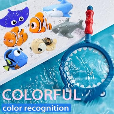 ISEAINNO Bath Toys for Kids No Hole Mold Free Bath Toys for Toddlers with Storage Bag for Bath Shower Birthday Gifts Summer Beach Pool Activity, Perfect for Children's Day Present - Image 5