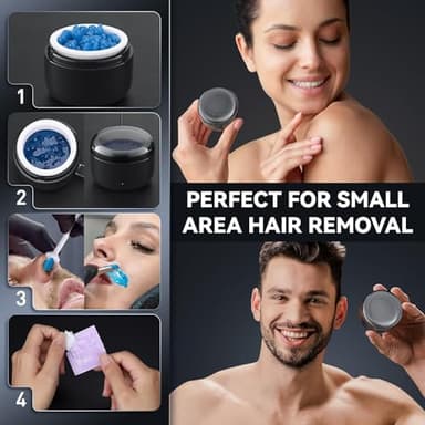 Azang Nose Wax Kit Men 100g Wax USB Fast Heat Smart Constant Temp 12 Nose Hair Sticks 3 Silicone Pots Travel Size Unisex Suitable for Different Body Parts - Image 2