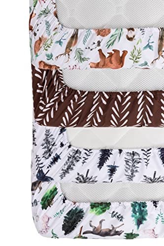 4 Pack Woodland Forest Animals Wood Neutral Unisex Fitted Baby Crib Sheets Set for Baby Boys or Girls - Image 5